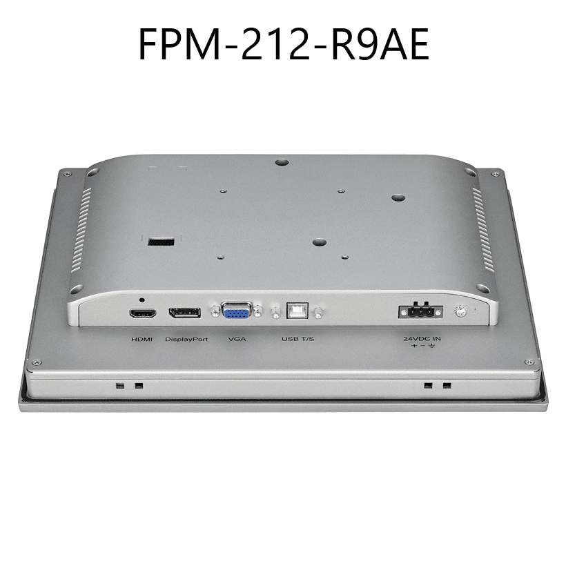 抵抗膜方式タッチパネル、ダイレクト HDMI、DP、および VGA ポートを備えた12インチ XGA 産業用モニタ